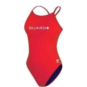 TYR Guard Crosscut Fit  - Red - Size 28 (14/16) - NWT